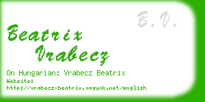 beatrix vrabecz business card